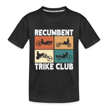 Tricycle couché Liegetrike Liegedreirad - T-shirt bio Premium Enfant - noir - Devant