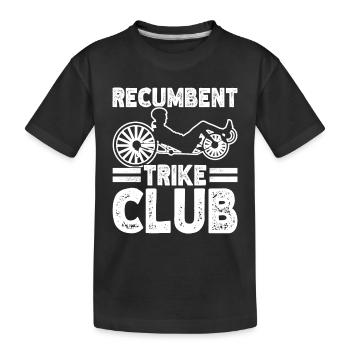 Tricycle couché Liegetrike Liegedreirad - T-shirt bio Premium Enfant - noir - Devant