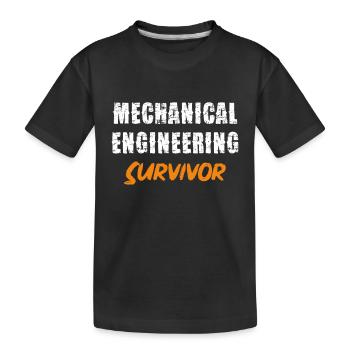 Mechanical Engineering Survivor Lustiger Spruch - Kinder Premium Bio T-Shirt - Schwarz - Vorne