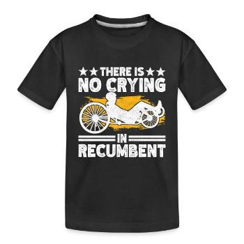 Tricycle couché Liegetrike Liegedreirad - T-shirt bio Premium Enfant - noir - Devant
