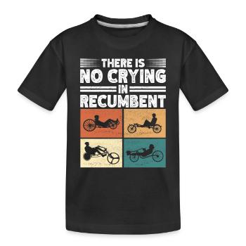 Tricycle couché Liegetrike Liegedreirad - T-shirt bio Premium Enfant - noir - Devant
