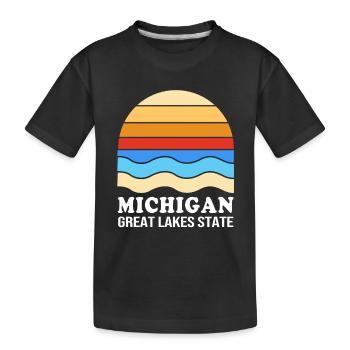 Great Lakes - Kids' Premium Organic T-Shirt - black - Front