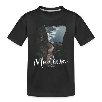 Île de Madère Portugal Vacances Visites Souvenirs - T-shirt bio Premium Enfant - noir - Devant