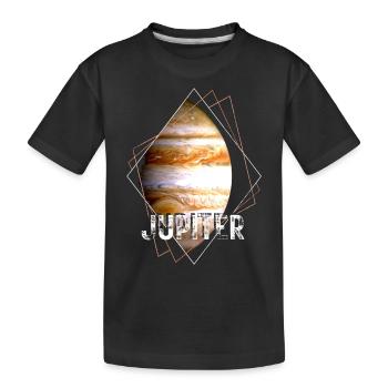 Jupiter planète système solaire - T-shirt bio Premium Enfant - noir - Devant