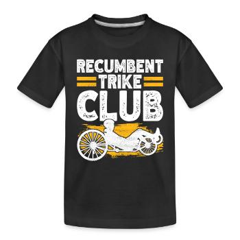 Tricycle couché Liegetrike Liegedreirad - T-shirt bio Premium Enfant - noir - Devant