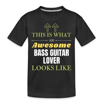 Voici à quoi ressemble un amateur de guitare basse génial li - T-shirt bio Premium Enfant - noir - Devant