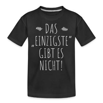 Das Einzigste Gibt Es Nicht Grammatik Germanistik - Kinder Premium Bio T-Shirt - Schwarz - Vorne