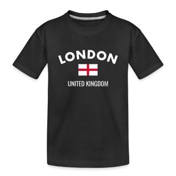 Londres Angleterre Anglais Drapeau Anglais - T-shirt bio Premium Enfant - noir - Devant