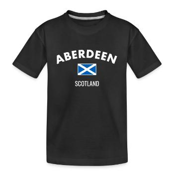 Aberdeen Ecosse Ecosse Drapeau Ecossais Ecosse - T-shirt bio Premium Enfant - noir - Devant