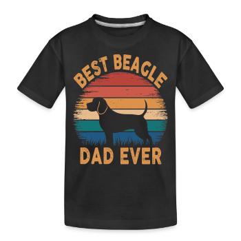 Best Beagle Dad Ever Dog Beagle - Kinder Premium Bio T-Shirt - Schwarz - Vorne
