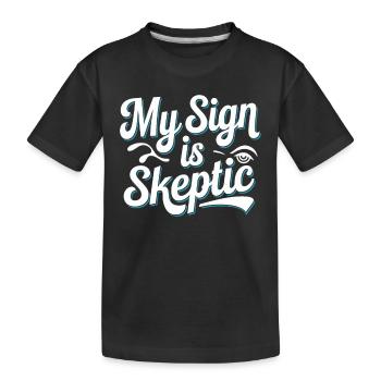 Sceptique de l’astrologie : pensée critique - T-shirt bio Premium Enfant - noir - Devant