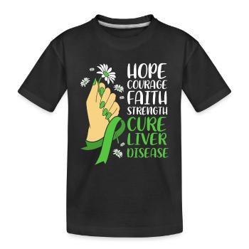 Maladie du foie - T-shirt bio Premium Enfant - noir - Devant