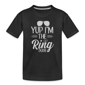 Ring Dude Ring Bearer Wedding Wedding Wedding Ring - Kids' Premium Organic T-Shirt - black - Front