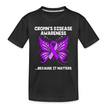 Maladie de Crohn - T-shirt bio Premium Enfant - noir - Devant