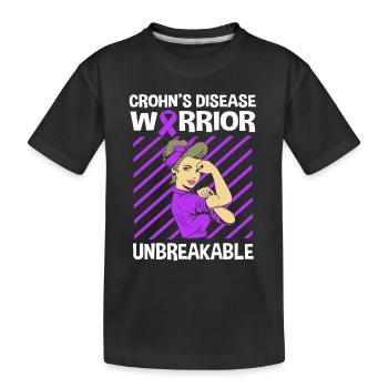 Maladie de Crohn - T-shirt bio Premium Enfant - noir - Devant