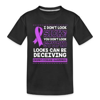 Maladie de Crohn - T-shirt bio Premium Enfant - noir - Devant
