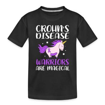 Maladie de Crohn - T-shirt bio Premium Enfant - noir - Devant