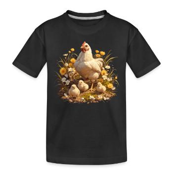 Coq Coqs Coq - T-shirt bio Premium Enfant - noir - Devant