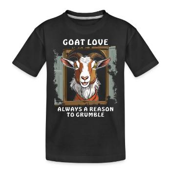 L’AMOUR DES CHÈVRES EST TOUJOURS UNE RAISON DE RÂLER - T-shirt bio Premium Enfant - noir - Devant