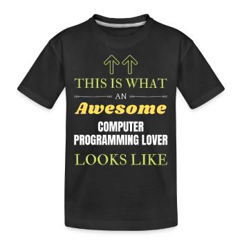 Das ist es, was ein großartiger Liebhaber der Computerprogrammierung - Kinder Premium Bio T-Shirt - Schwarz - Vorne