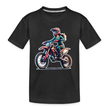Motocross Femmes Filles Fille - T-shirt bio Premium Enfant - noir - Devant