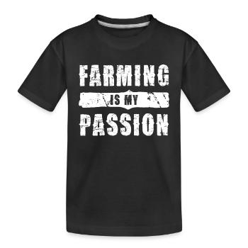 Landwirtschaft Ist Meine Leidenschaft - Kinder Premium Bio T-Shirt - Schwarz - Vorne