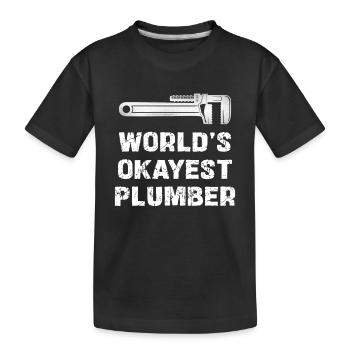 Weltbester Durchschnitts-Klempner Humorvoller - Kinder Premium Bio T-Shirt - Schwarz - Vorne