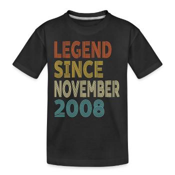 Vintage Legend Depuis novembre 2008, 16ème anniversaire - T-shirt bio Premium Enfant - noir - Devant