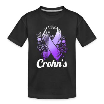 Maladie de Crohn - T-shirt bio Premium Enfant - noir - Devant