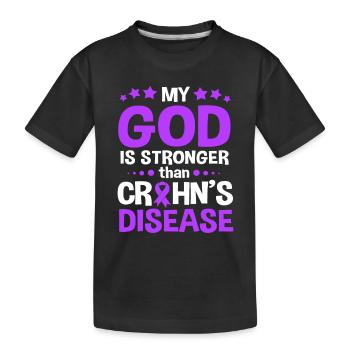 Crohn's disease - Kids' Premium Organic T-Shirt - black - Front