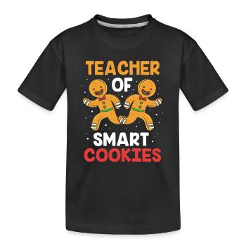 bonhomme en pain d’épice Coeur en pain d’épice Snacking en pain d’épice - T-shirt bio Premium Enfant - noir - Devant