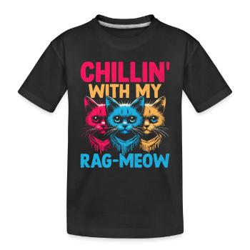 Chillen mit meinem Rag-Meow Ragdoll Ragdolls Cat Lov - Kinder Premium Bio T-Shirt - Schwarz - Vorne