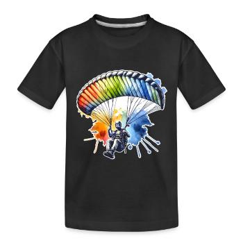 Parapente - T-shirt bio Premium Enfant - noir - Devant