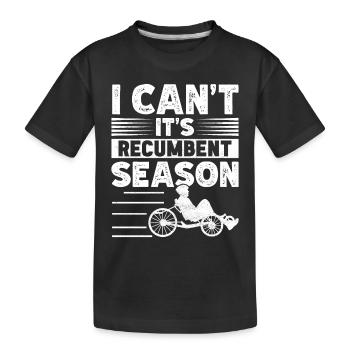 Tricycle couché Liegetrike Liegedreirad - T-shirt bio Premium Enfant - noir - Devant