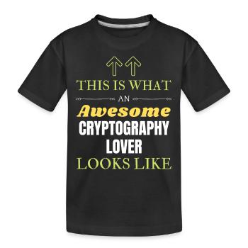 So sieht ein großartiger Kryptographie-Liebhaber aus l - Kinder Premium Bio T-Shirt - Schwarz - Vorne