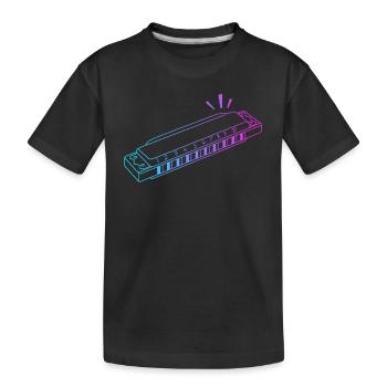 Maulharfe Harmonist Harmonicist Profi - Kinder Premium Bio T-Shirt - Schwarz - Vorne