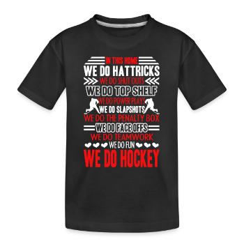 Hockey The Home Of Hockey - Kids' Premium Organic T-Shirt - black - Front