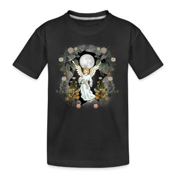 mystique, spirituel, ange, nature, amoureux de la nature - T-shirt bio Premium Enfant - noir - Devant