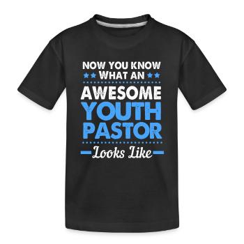 Youth pastor - Kids' Premium Organic T-Shirt - black - Front