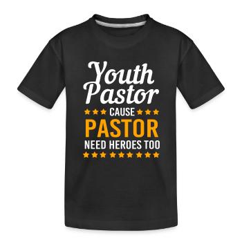 Youth pastor - Kids' Premium Organic T-Shirt - black - Front