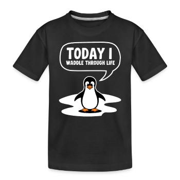 Aujourd’hui, je me dandine dans la vie - T-shirt bio Premium Enfant - noir - Devant