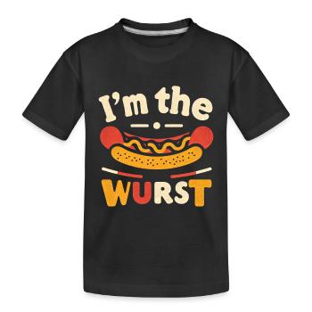 I'm The Wurst 5 - Kinder Premium Bio T-Shirt - Schwarz - Vorne