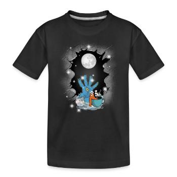 Halloween Fantasy lustig gruselig spaßig - Kinder Premium Bio T-Shirt - Schwarz - Vorne
