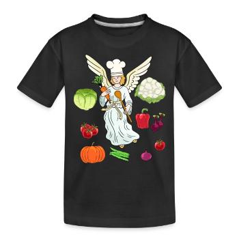 himmlisch Kochkunst Gastgeber Kochen Köche Koch - Kinder Premium Bio T-Shirt - Schwarz - Vorne
