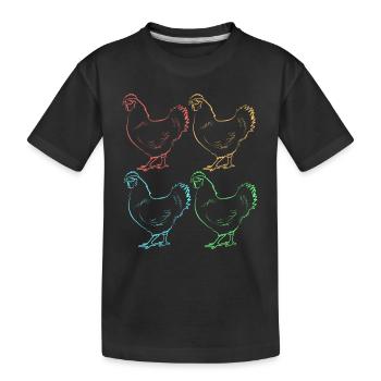 Poulet Volaille - T-shirt bio Premium Enfant - noir - Devant