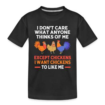Poulet Volaille - T-shirt bio Premium Enfant - noir - Devant