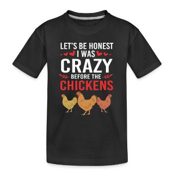 Poulet Volaille - T-shirt bio Premium Enfant - noir - Devant
