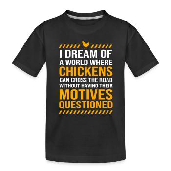 Poulet Volaille - T-shirt bio Premium Enfant - noir - Devant