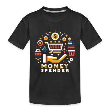 Money Spender 5 - Kinder Premium Bio T-Shirt - Schwarz - Vorne