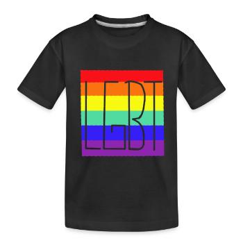 LGBT Regenbogenfahne Gay Pride - Kinder Premium Bio T-Shirt - Schwarz - Vorne